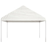 Vidaxl arbor with roof 15.61x4.08x3.22 m polyethylene white