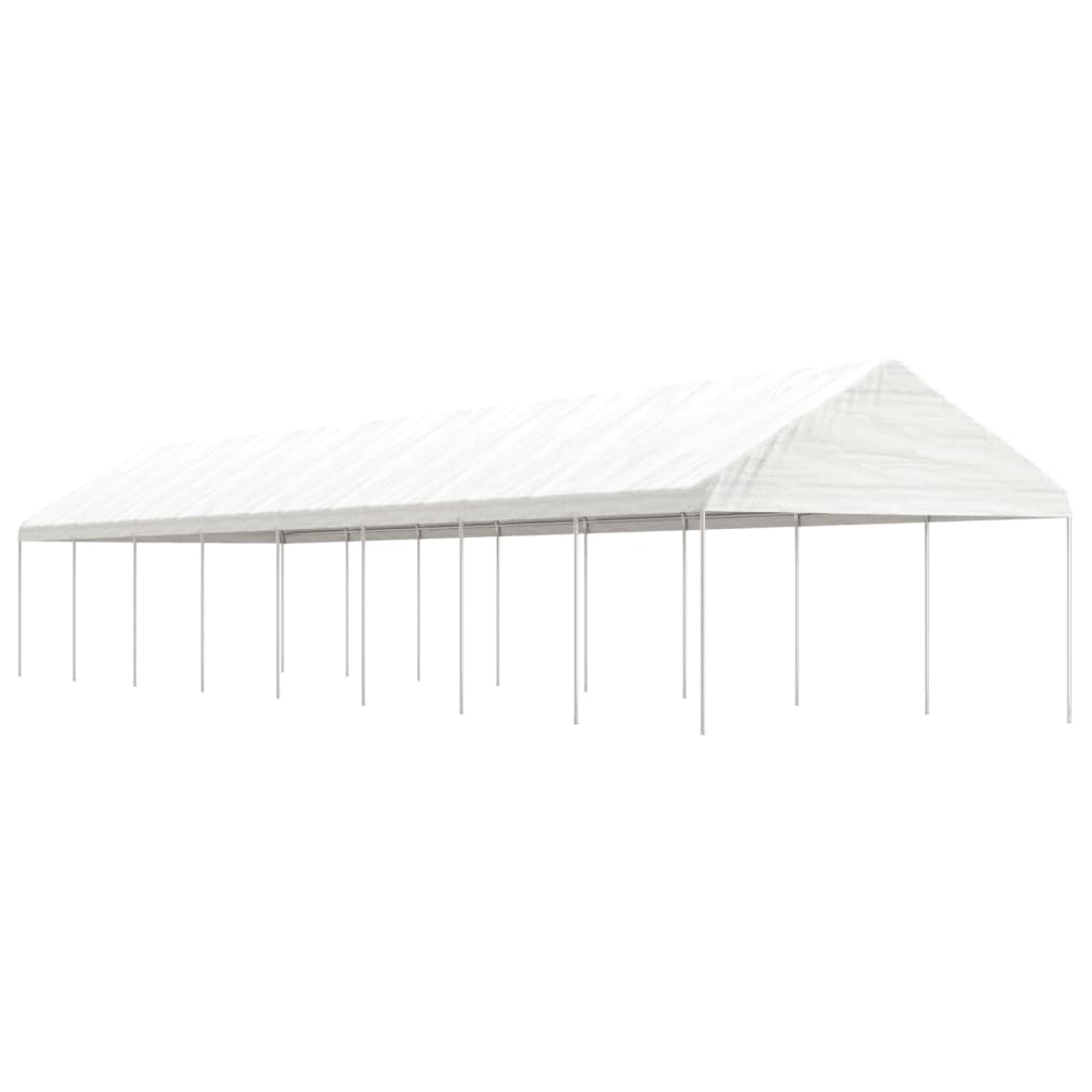 Vidaxl Arbor con tetto 17.84x4.08x3.22 m polietilene bianco