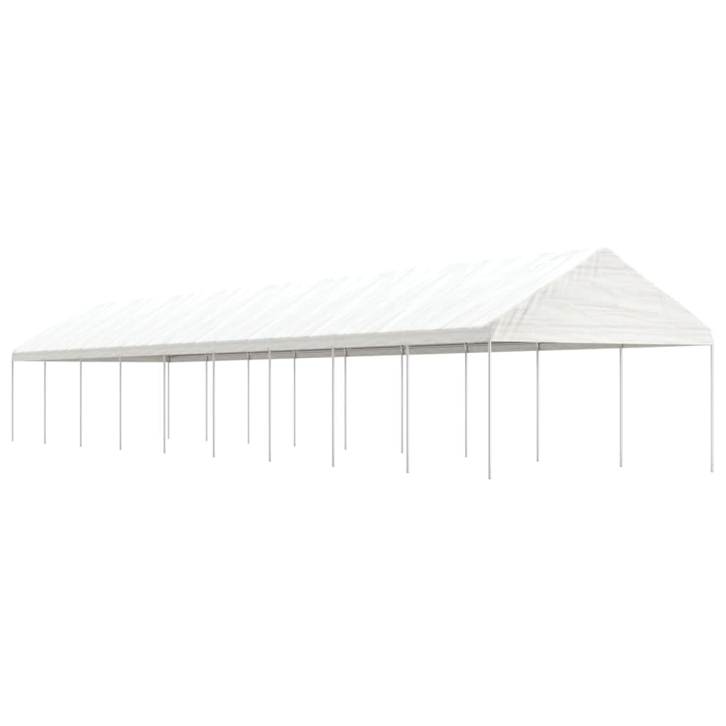 Vidaxl Arbor con tetto 20.07x4.08x3.22 m polietilene bianco