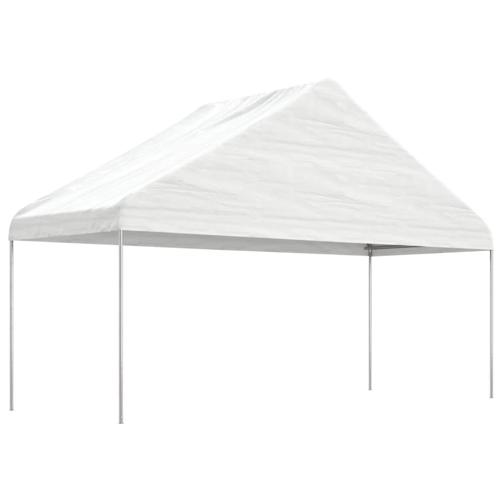 Vidaxl arbor med tak 4.46x5.88x3.75 m polyetylenhvit