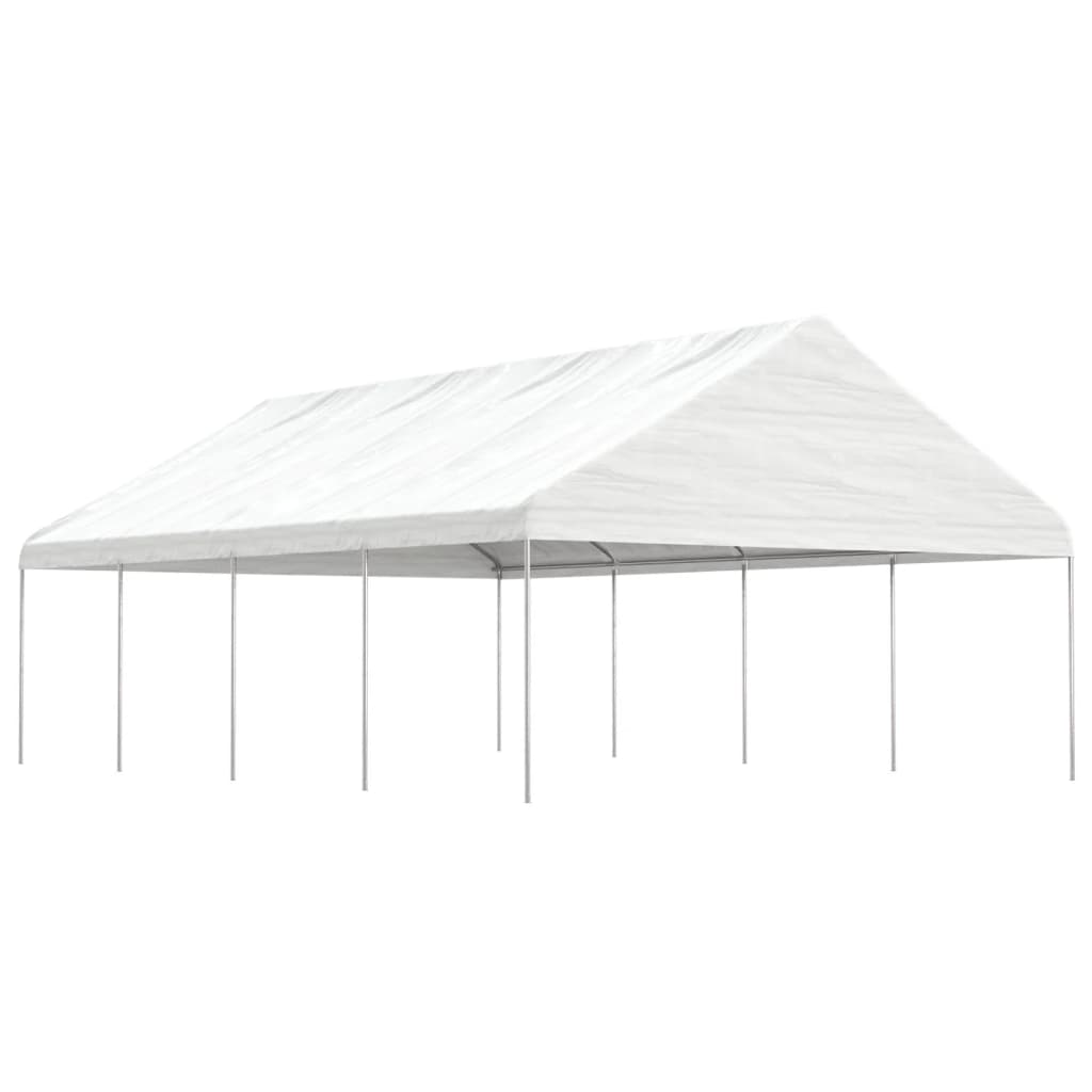 Vidaxl arbor med tak 8.92x5.88x3.75 m polyetylenhvit