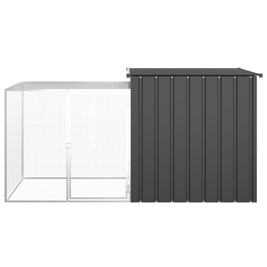 Vidaxl Rabbit hutch 200x91x100 cm galvanized steel anthracite -colored