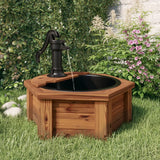 Vidaxl Wasserbrunnen mit Pumpe 57x57x53 cm Festkieferholz