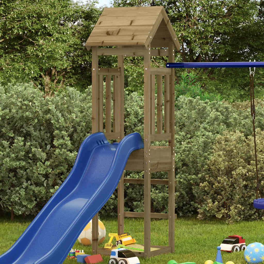 Vidaxl Play Tower 52.5x46.5x206.5 cm Pine impregnato