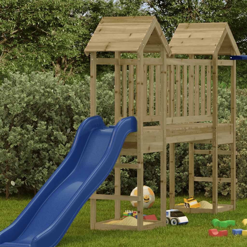 Vidaxl Play Tower 53x46.5x194 cm impregnerad tall