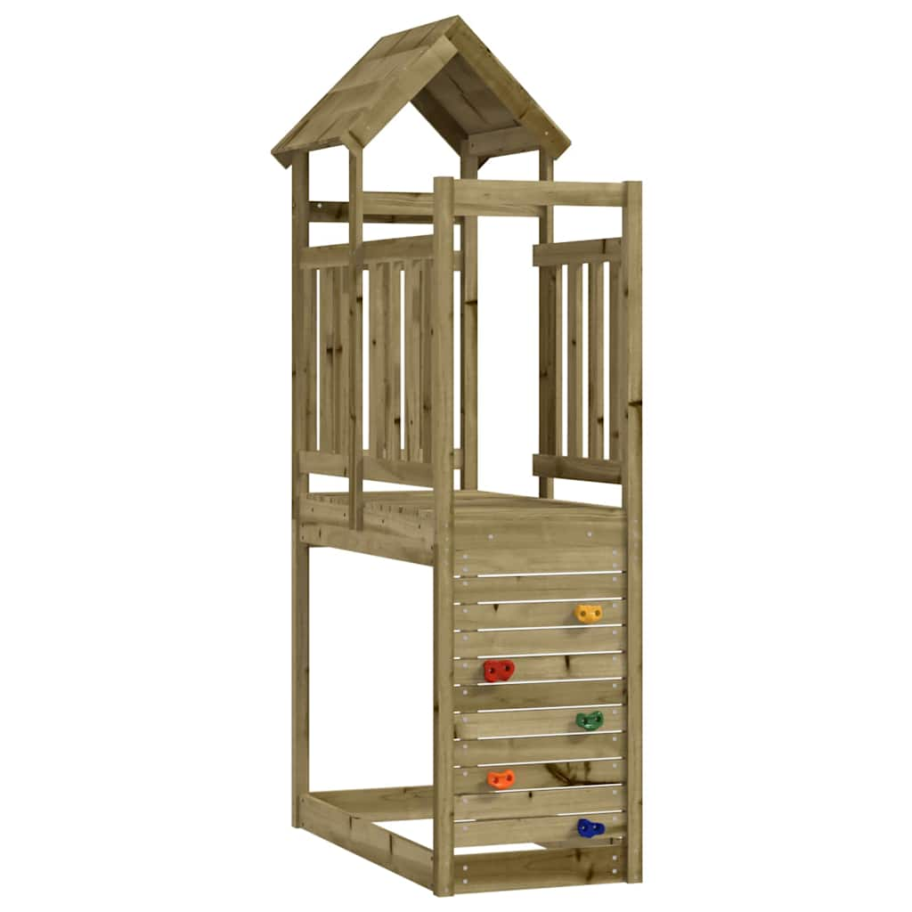 Vidaxl Play tower with climbing wall 53x110x214 cm impregnated pine wood