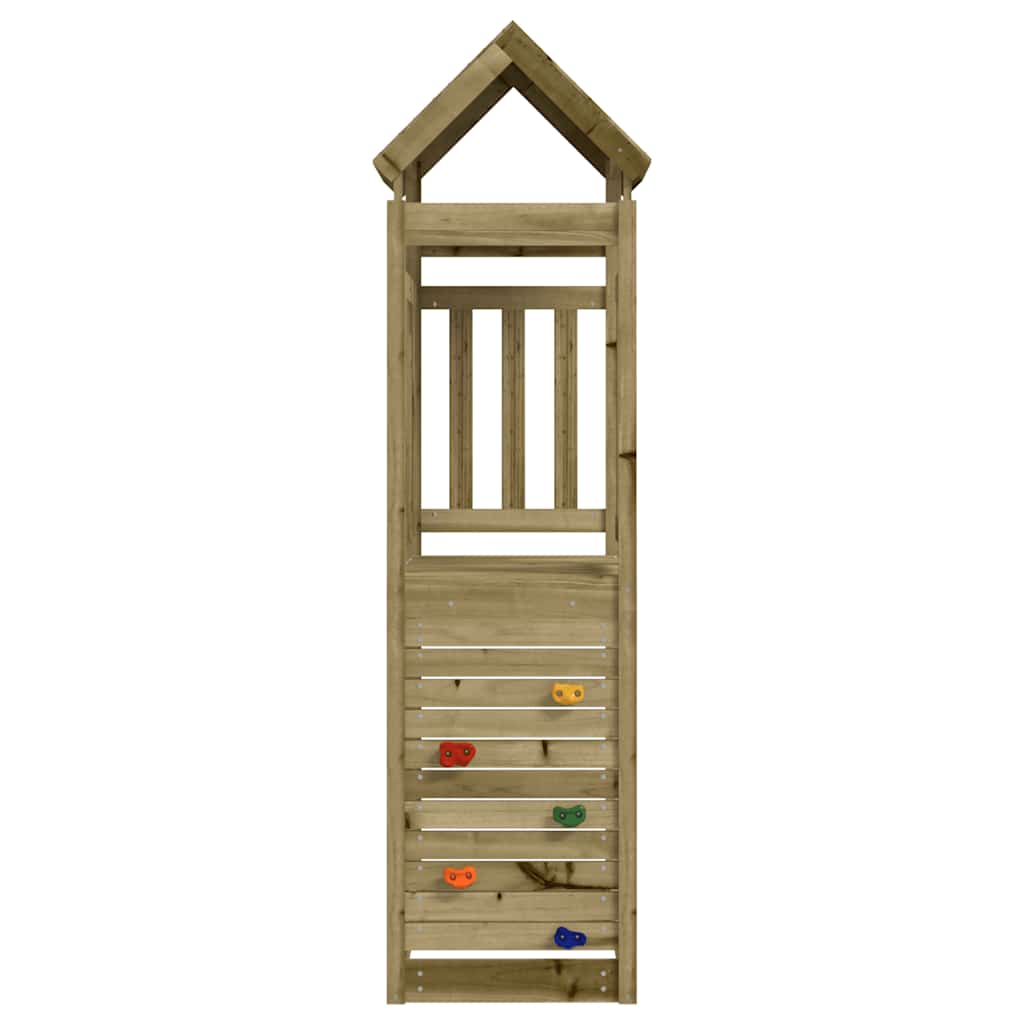 Vidaxl Play Tower con pared de trepadora 53x110x214 cm impregnada de madera de pino