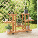 Norme de la plante Vidaxl avec roues 110x25x78 cm Vurenhout solide