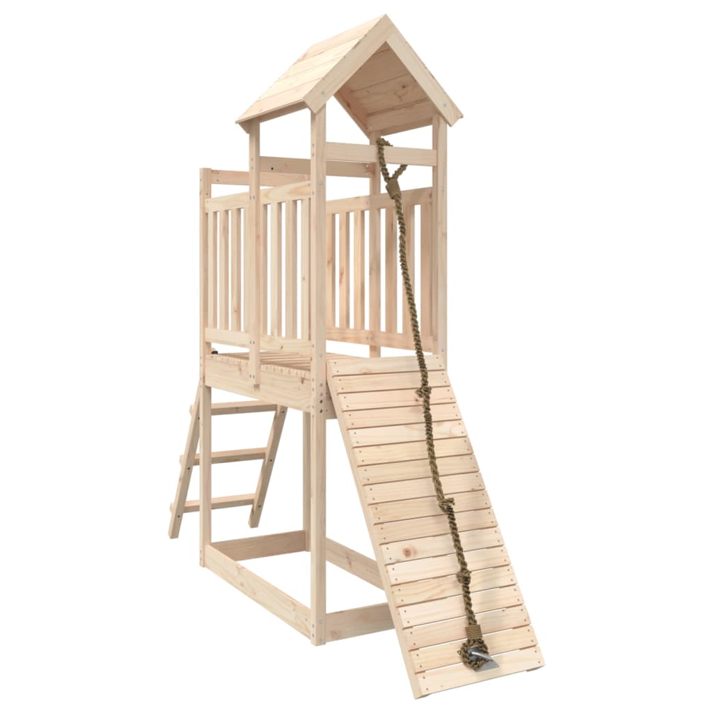 Vidaxl Speelhuis with climbing wall Solid pine