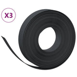 Vidaxl Garden Edges 3 St. 10 m 10 cm polyethylen sort