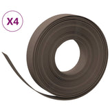 Vidaxl Have kanter 4 stk 10 m 10 cm polyethylenbrun