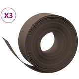 Vidaxl Garden Edges 3 St 10 M 20 cm polyethylenbrun