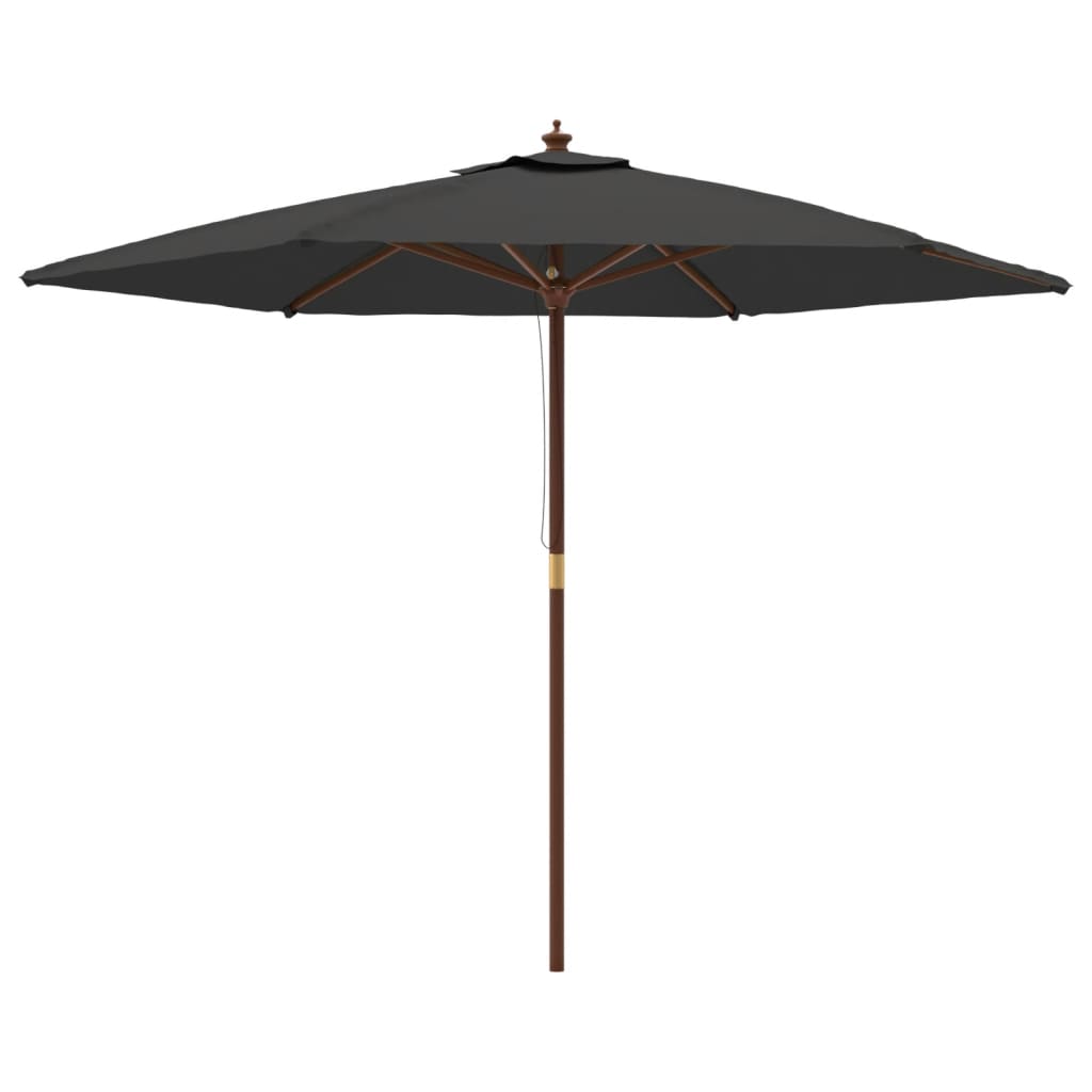 Vidaxl -parasol med trepol 299x240 cm Antracitt -farget