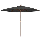 Vidaxl -parasol med trepol 299x240 cm Antracitt -farget