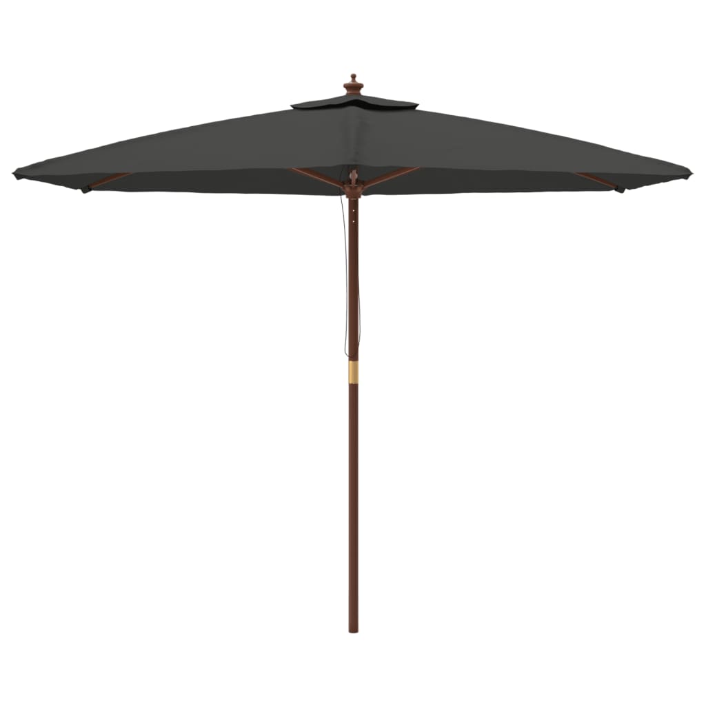 Vidaxl -parasol med trepol 299x240 cm Antracitt -farget