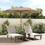 Vidaxl -parasol med trepol 299x240 cm taupe