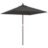 Vidaxl -parasol med trepol 198x198x231 cm Antracitt -farget