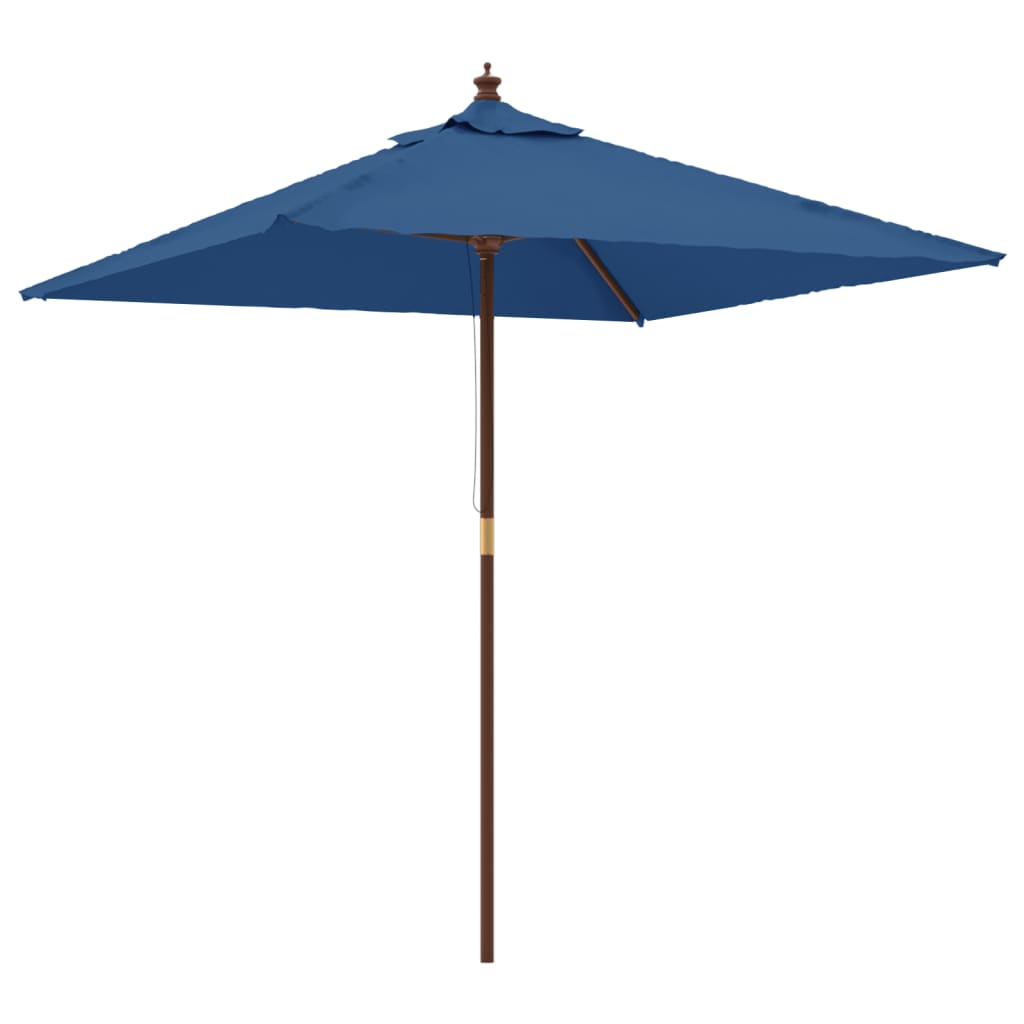 Vidaxl Parasol mit Holzstange 198x198x231 cm Azure Blau