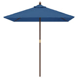 Vidaxl Parasol z drewnianym słupem 198x198x231 cm Azure Blue