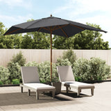 Vidaxl Parasol con palo in legno 300x300x273 cm nero