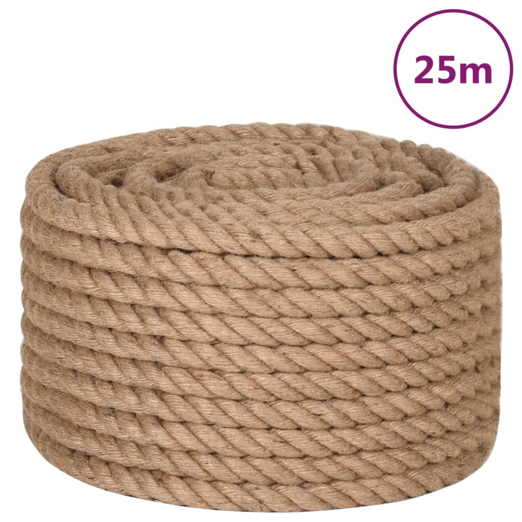 Vidaxl reb 25 m lang 24 mm tyk jute