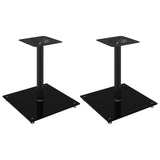 Normes de haut-parleur Vidaxl 2 pcs 1 pilier en verre noir