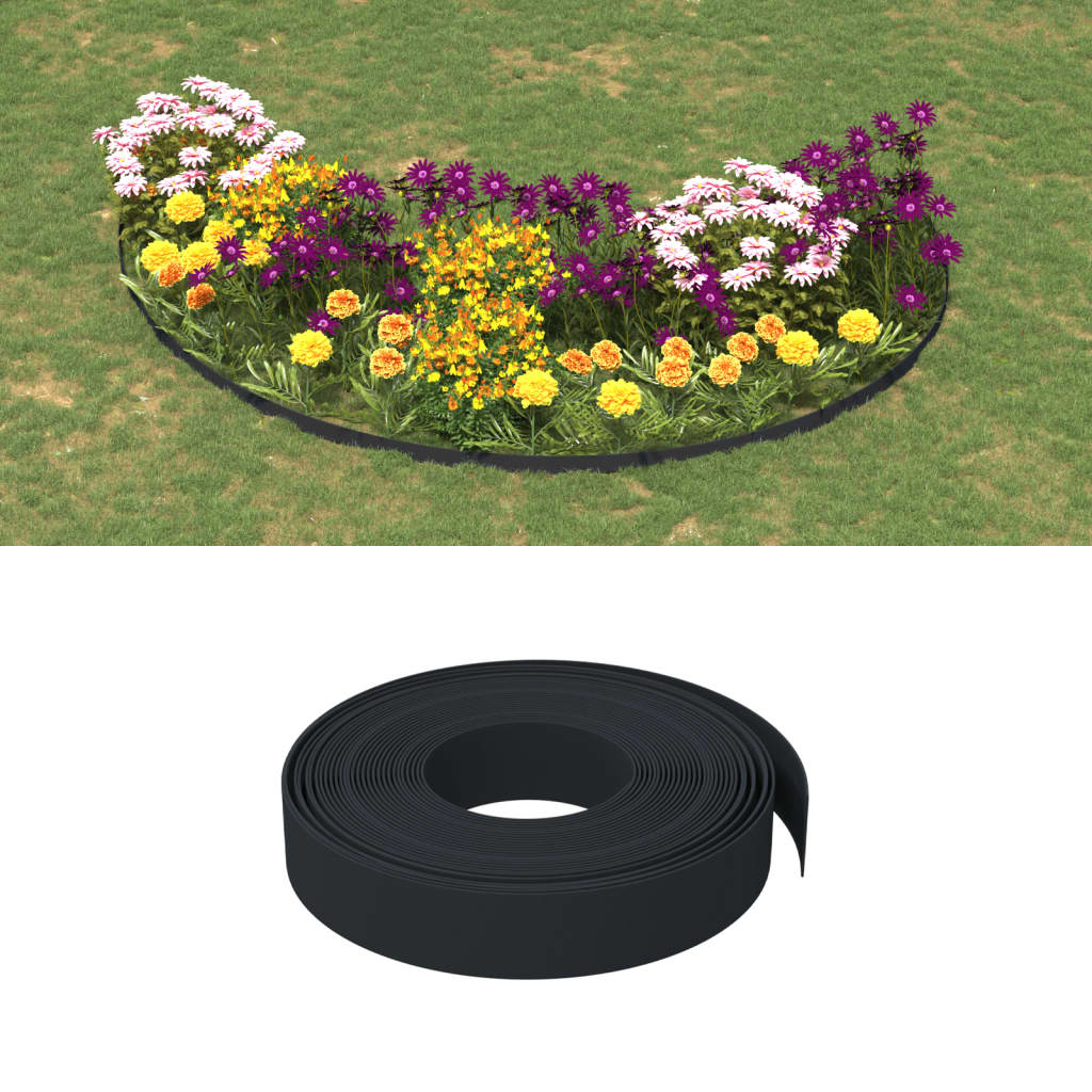 Vidaxl Garden Limit 10 m 10 cm polietilene nero