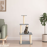 Vidaxl cat furniture with sisal scratching posts 111 cm light gray