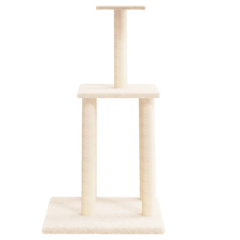 Vidaxl -Katzenmöbel mit Sisal -Kratzerpfosten 85,5 cm Creme -Colored