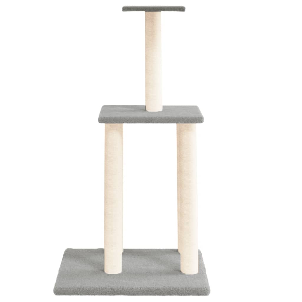 Vidaxl Cat Meubles avec Sisal Scratch Posts 85,5 cm Gris clair