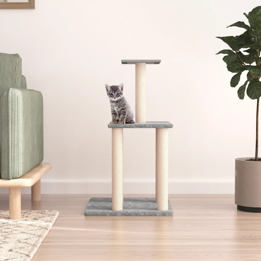 Vidaxl Cat Furniture con graffi di sisal 85,5 cm grigio chiaro