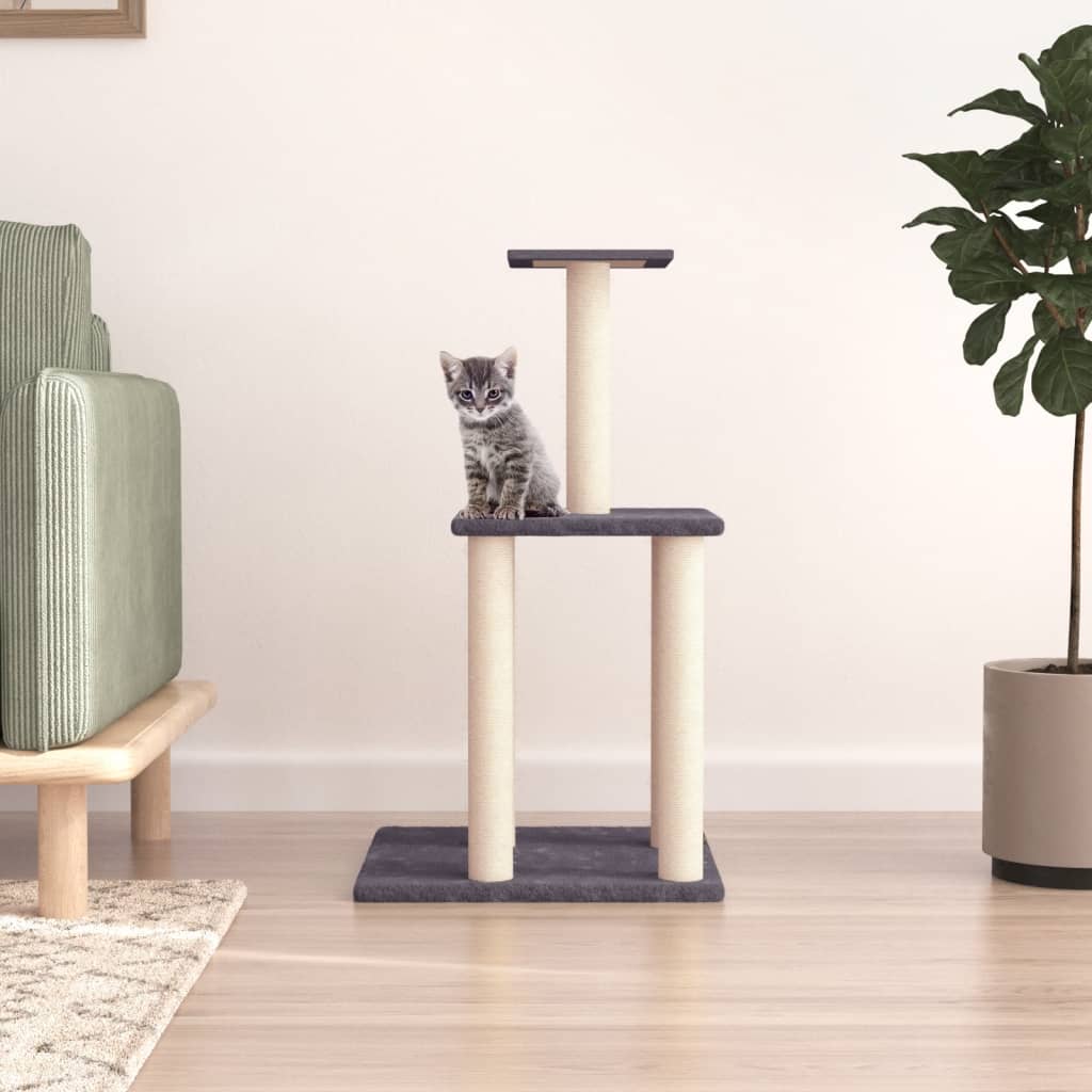 Vidaxl Cat Furniture con graffi di sisal 85,5 cm grigio scuro