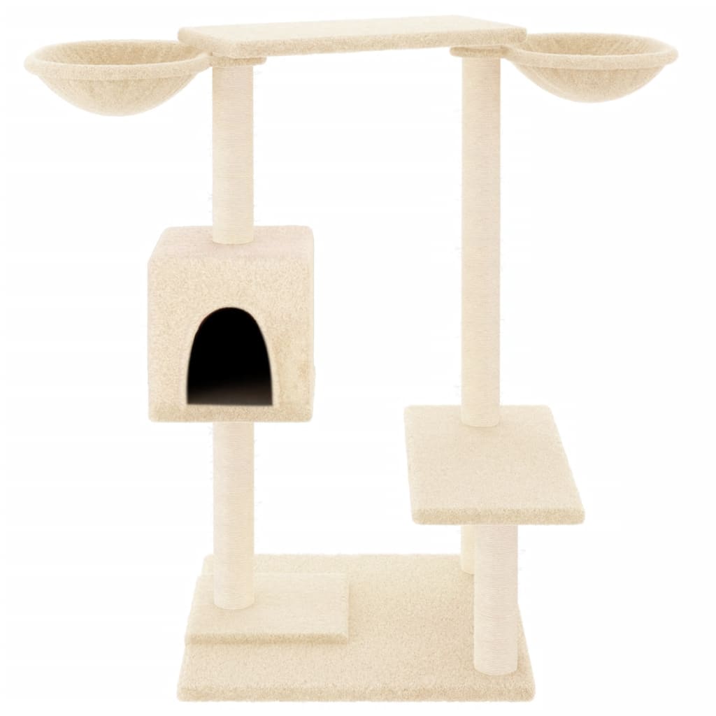 Vidaxl Cat Miwwelen mat Scratching Posts 82 cm Crème-cmolored