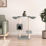 Meubles de chat vidaxl avec poteaux de grattage 82 cm gris clair