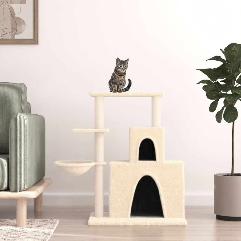 Vidaxl Cat Furniture con graffi di sisal 83 cm crema