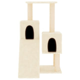 Muebles de gato de Vidaxl con postes de rascado de sisal 82 cm de crema