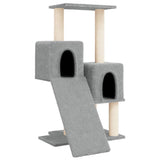 Muebles de gato de Vidaxl con postes de rascado de sisal 82 cm de gris claro