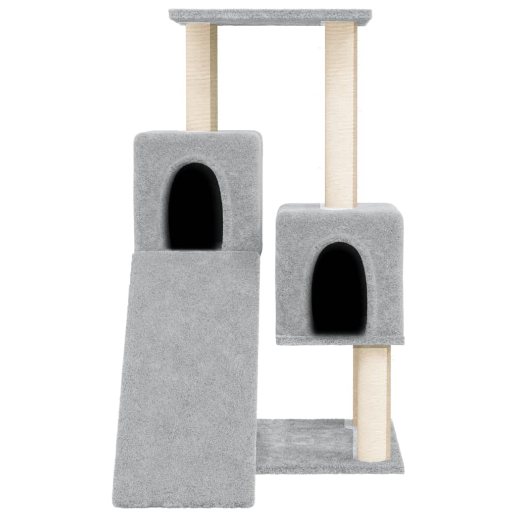 Muebles de gato de Vidaxl con postes de rascado de sisal 82 cm de gris claro