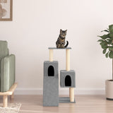 Muebles de gato de Vidaxl con postes de rascado de sisal 82 cm de gris claro