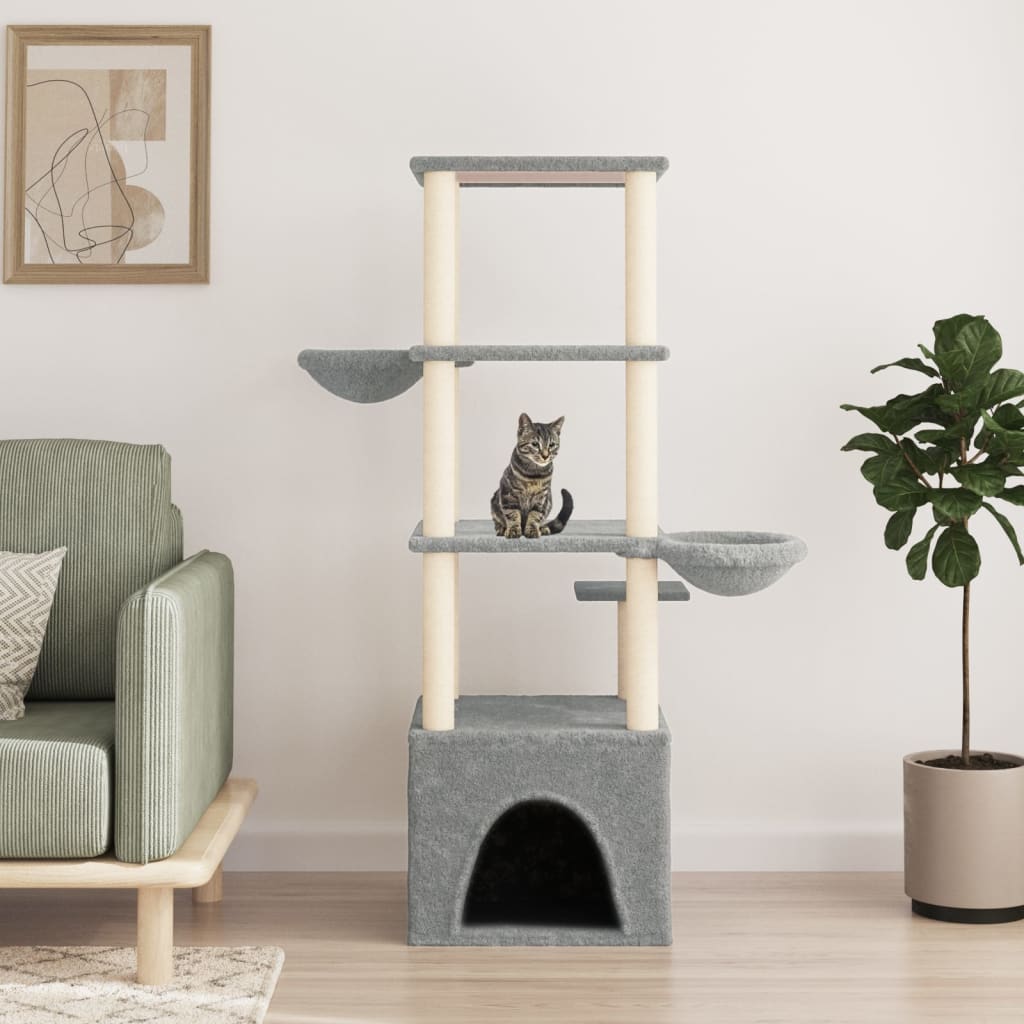 Vidaxl Cat Furniture con graffi di sisal 147 cm grigio chiaro