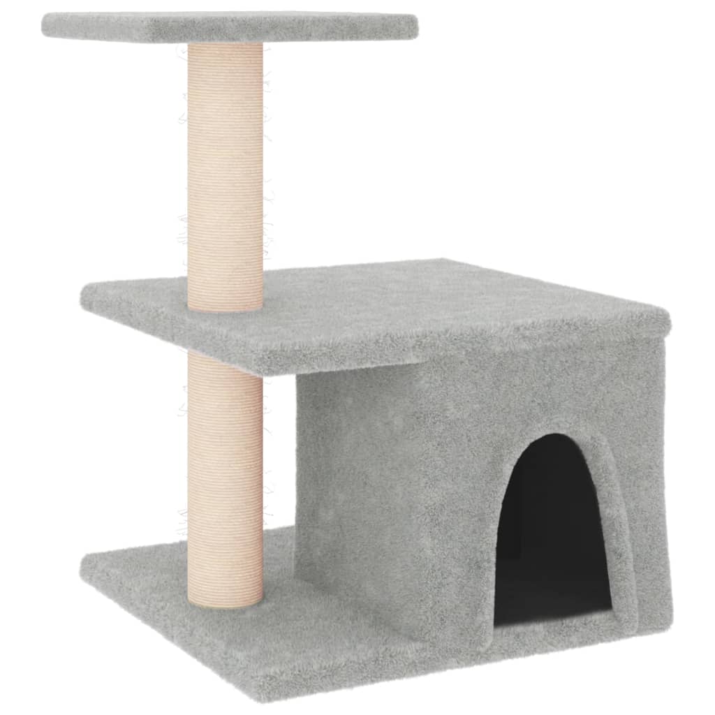 Vidaxl Cat Meubles avec Sisal Scratch Posts 48 cm Gris clair