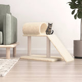 Vidaxl Cat Furniture con tunnel e scala da 55,5 cm crema