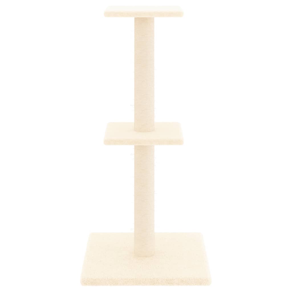 Vidaxl Cat Furniture z Sisal Scratosing Posts 73 cm kremowe kremowe