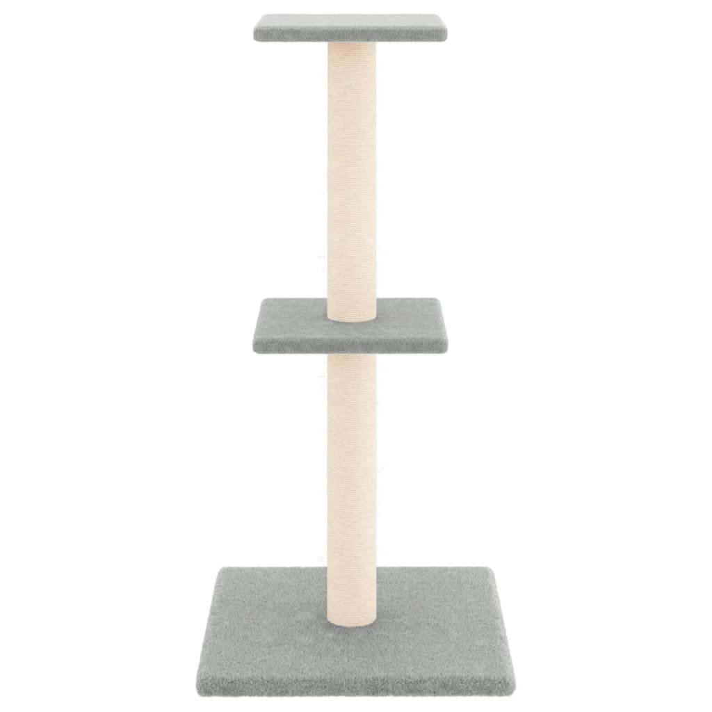 Muebles de gato de Vidaxl con postes de rascado de sisal 73 cm de gris claro