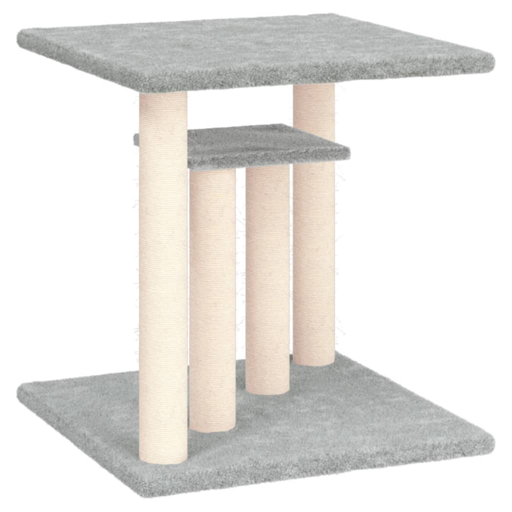 Vidaxl Scratching Post avec plates-formes 50 cm Gris clair