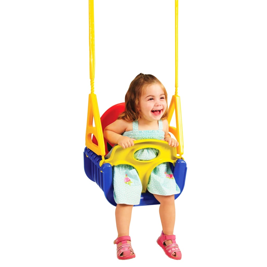 VidaXL Schommelzitje voor kinderen 3-in-1 29x40x39,5 cm polypropeen