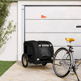 Vidaxl Dog Bike Trailer Oxford Fabric and Iron Black