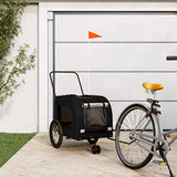 Vidaxl Dog Bike Trailer Oxford Fabric und Eisenschwarz