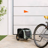 Vidaxl Dog Bike Trailer Oxford Fabric oraz żelazny szary i czarny