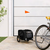 VidaXL Dog bike trailer Oxford fabric and iron black